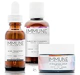 NEW! IMMUNE Acne Treatment System (30 Day) | The Ultimate Acne Solution | Natural & Highly Effective | Concentrated Botanical Extracts + Salicylic Acid
