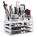 MVPOWER Clear Acrylic Cosmetic Organizer Display Stand Makeup Storage Box Drawers Case