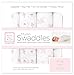 SwaddleDesigns Cotton Muslin Swaddle Blankets, Set of 4, Receiving Blankets for Baby Boys & Girls, Best Shower Gift, 46x46 inches, Pastel Pink Butterflies and Posies