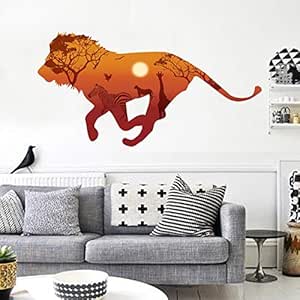 CVG 3D Corriendo Leones Jirafa Caballo Pegatinas de Pared decoración