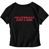 SOLY HUX Women's Baby Tees for Women Y2K Graphic Tops Letter Print Short Sleeve Crop Tops 90s T-Shirt Vintage Outfit