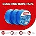 XFasten Professional Blue Painters Tape 2 Inch x 60 Yards (3-Pack) Bulk Blue Masking Tape for Painting Walls | Residue-Free