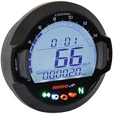 Koso North America BB642W20 DL-03SR GP-Sytle Speedometer - Black Bezel