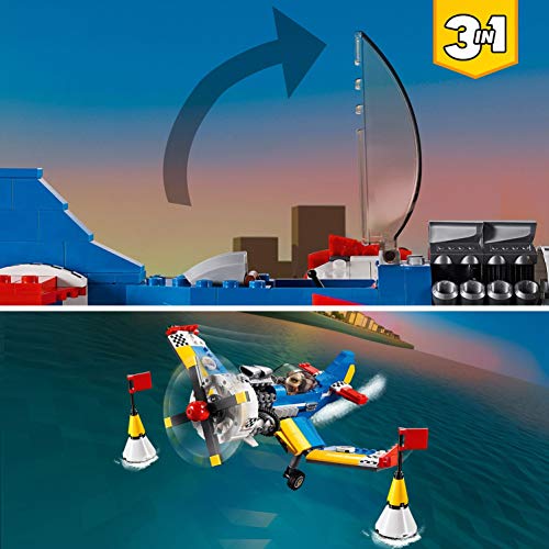 LEGO 31094 Creator Rennflugzeug, Hubschrauber oder Düsenjäger, 3-in-1 Bauset, Flugzeugsspielset mit Piloten-Minifigur, Spielzeuge für Kinder ab 7 Jahren – Bild 4
