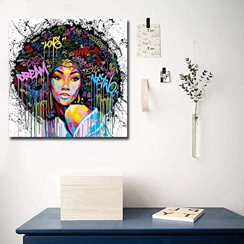 Haotong11 Cuadrado Personalizado Arte Africano Mujer Arte De La