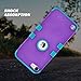 Galaxy J7 Case, ULAK Anti Slip Galaxy J7 Case Dust Scratch Shockproof Protective Cover for Samsung Galaxy J7 J700 (2015) with Hybrid High Soft Silicone + Hard PC Case (Purple/Blue)