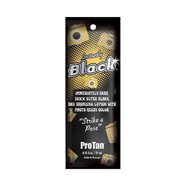 PRO TAN SUNBED TANNING LOTION SACHET 22ml - INSTANTLY BLACK