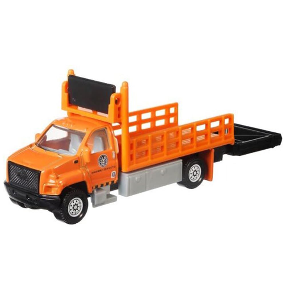 Matchbox Real Working Mbx Construction - GMC 3500 Attenuator Truck