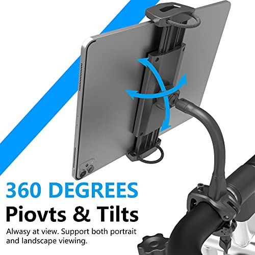 Gooseneck Spin Bike Tablet Mount, APPS2Car Adjustable Tablet Holder for