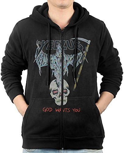 Mens Yeezus Tour Merch Dod Wants You Zip Up Hoodies Sweatshirt