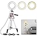 B-Land 5.7” Ring Light with Tripod Stand for YouTube Video and Makeup, Mini LED Camera Light with Cell Phone Holder Desktop LED Lamp with 3 Light Modes & 11 Brightness Level