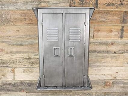 Large Vintage Industrial Style Metal Wall Storage Cupboard Cabinet