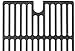 Music City Metals 67002 Matte Cast Iron Cooking Grid Replacement for Gas Grill Model Smoke Hollow 7000CGS, Set of 2