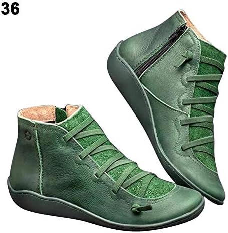 Maliyaw 2019 Arch Support Boots for Women,Comfortable Ladies Booties,Women's Flat Ankle Boots Shoes,Autumn Winter Casual Ladies Shoes Boots with Zip,for Girlfriends and Mother