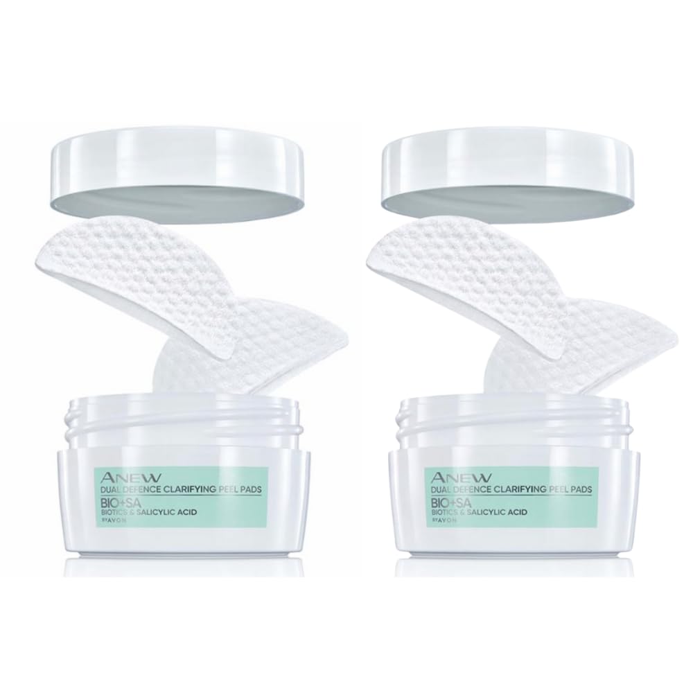 2 x 30 pcs Avon Anew Dual Defence Clarifying Peel Pads