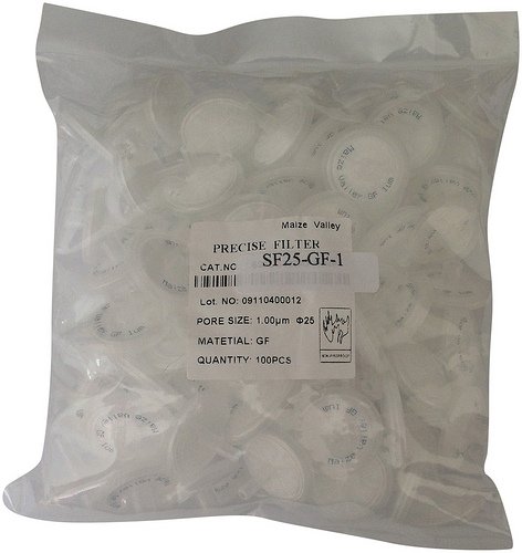 Filtres à Seringue En Fibre De Verre OMICRON SFGF25XB - 0.45µm, 25mm, Non Stériles - Lot De 100