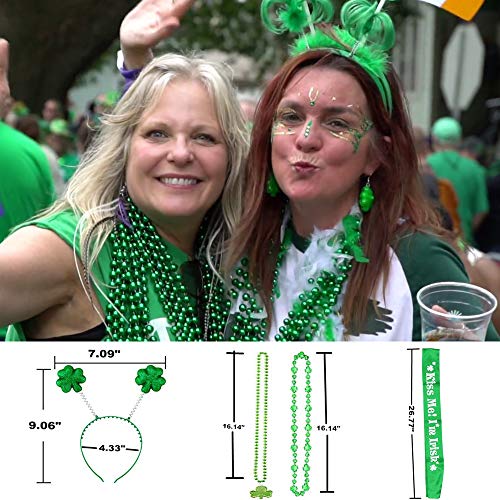 image for Dichoso St Patrick's Day Parade Costume Accessories Set- Green Shamroc