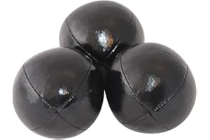 HIGGINS BROTHERS Juggling Balls Professional Style Set of 3 - How to Juggle Kit with Bean Bags for Juggling for Beginners with Vibrant Colors, Great Feel, Ultra Durable (Black)