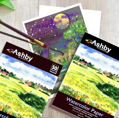 100 Sheets of Practice Watercolor Paper (9