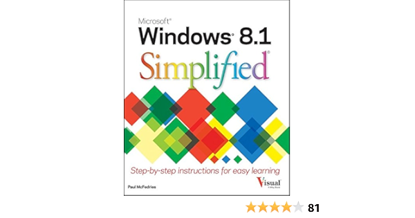 Windows 8 1 Simplified Mcfedries Paul Amazon Com Books