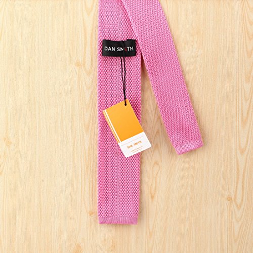 DAO3E01L Pink Solid Suppliers For Dad Skinny Neck Tie Woven Microfiber Fitness For Urban By Dan Smith