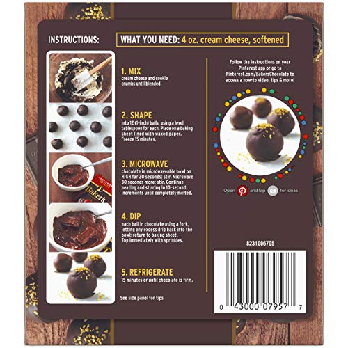 Baker's Chocolate Truffle Cookie Balls No Bake Dessert Kit (8.6 oz Box) - Thumbnail 7