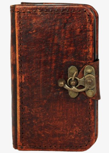 Plain Brown Handmade Samsung Galaxy S3 Cases Cover Leather Wallet Hardcover Lock Case Hardback Covers Side Flip Pouch