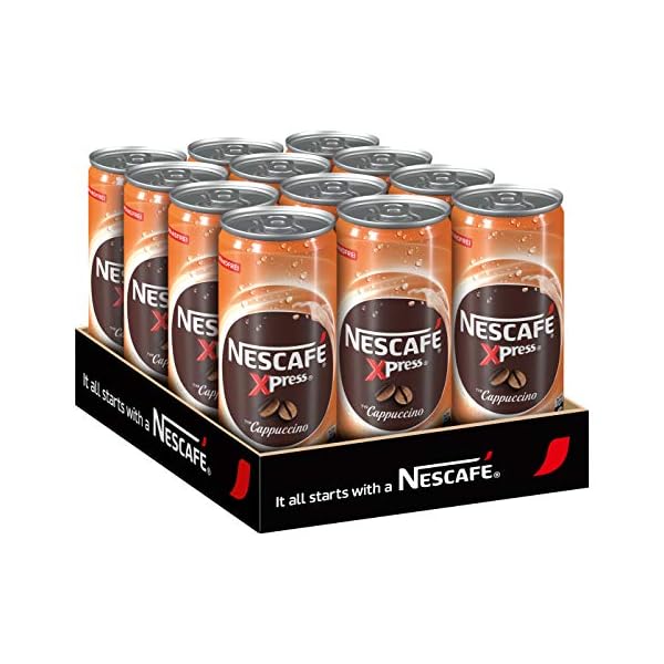 NESCAFÉ Xpress Cappuccino, ready to drink Eiskaffee, 12er Pack (12 x 250ml)