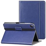 Ztotop iPad Mini 4 Swivel Case, [360 Rotating] Genuine Leather Folio Stand Case Cover with Multi-Angle Viewing, Pocket, Auto Wake/Sleep for Apple iPad Mini 4 - Navy Blue