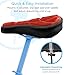 Aduro Sport Bike Seat Cushion Cover Pad with Memory Foam for Bicycle Narrow Seat Saddle, No Installation Needed, Bounce Free - Enjoy Longer Rides, Water Resistant (Red)