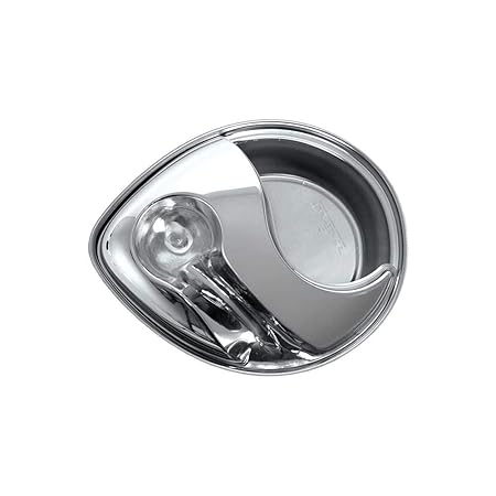 V.JUST Haustier Hund Trinkbrunnen Automatische Wasser Feeder Regentropfen Design, Edelstahl Wasserspender