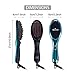 Ionic Hair Straightener Floating Brush for Silky Frizz Free Hair, Flexible Floating Massage Head Designed Anti-Scald Ceramic Straightening Hair Brush Comb + 4 Bonus Included (Mirror Blue)