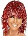 Adults or Childs Economy Red Foil Tinsel Costume Wig