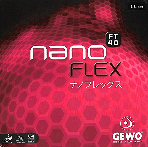 GEWO Nanoflex FT 40 Table Tennis Rubber, Black, 2.1 mm. Sponge Thickness
