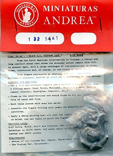 Andrea Miniatures 54mm 1:32 Black G.I Vietnam 1970 - Metal Figure #SG-A1