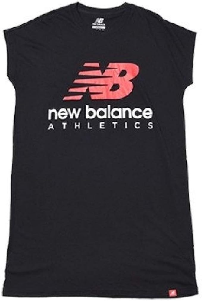 Amazon 半袖 カットソードレス ワンピース レディース ニューバランス Newbalance エッセンシャルズアイコンtドレス スポーツ Wd M Bk ワンピース チュニック 通販