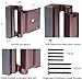 Door Lock Child Proof, Home Security Door Reinforcement Lock,Door Latch Double Safety Security Protection for Your Home,Brown Door Security Lock