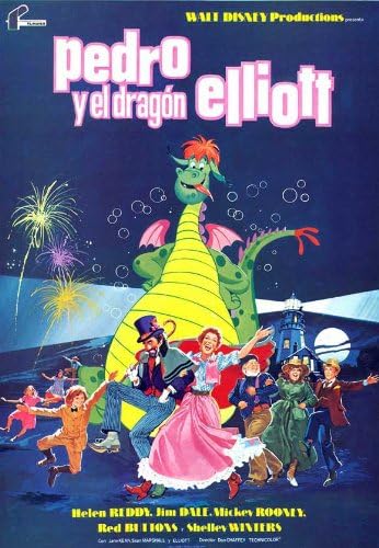 Pete's Dragon Movie Poster (27 x 40 Inches - 69cm x 102cm) (1977) Spanish -(Helen Reddy)(Shelley Winters)(Mickey Rooney)(Jim Dale)(Red Buttons)(Sean Marshall)