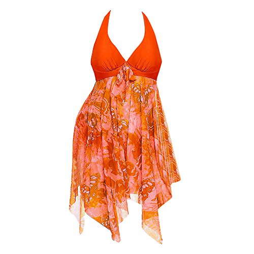Caopixx Swimsuit for Women Two Pieces Printed Tank Top with Boyshorts Bottoms Tankini Set Bathing Suits