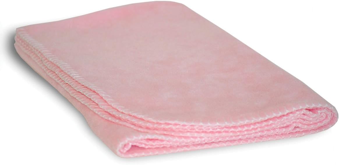 Luxurious Super Soft, Warm and Cozy 30 x 40 Fleece Throw Toddler, Infant or Newborn Baby Blanket for Strollers, Cribs, Car Seats, Kids Bed, Travel, Outdoor & Pets (Rosebud Pink)