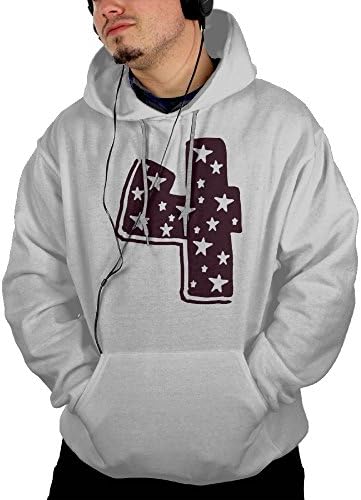 Men TeeStars - Four Years Old Birthday Gift Idea - Im 4 Hiking Vintage Hoodie Sweatshirt Size L Ash