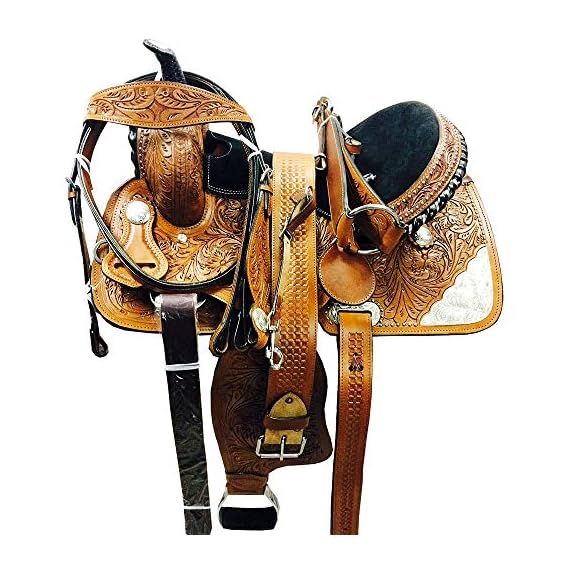 COMFYTACK-M1-16-Western-Leather-Barrel-Racing-Trail-Pleasure-Horse-Saddle-with-TACK-Set