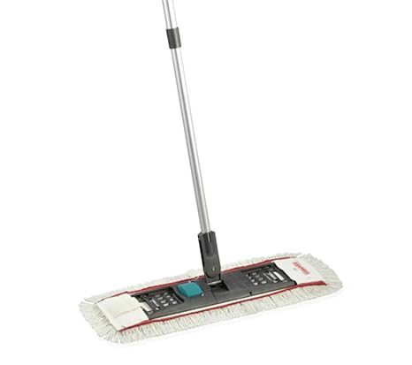 Leifheit Professional Flachwisch-System mit 360°-Gelenk, Bodenwischer mit patentierter Fußtaste für trockene Hände, Schrubber