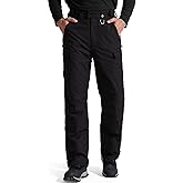 FREE SOLDIER Men's Waterproof Snow Insulated Pants Winter Skiing Snowboarding Pants with Zipper Pockets
