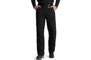 FREE SOLDIER Outdoor Men's Waterproof Insulated Snow Ski Hiking Pants Skiing Snowboarding Cargo Pants