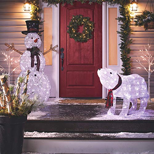 NOMA 5 Ft. PreLit Light Up Snowman with Top Hat Outdoor Christmas