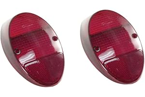 Pirate Mfg Tail Light Lenses, Red, Pair - Compatible with VW Type-1 Bug 1962-1967