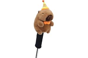 Cute Capybara Golf Club Cover – Plush Animal Headcover, Plush Capybara Golf Club Cover for Fairway Wood, Driver, 3-Wood, 5-Wo