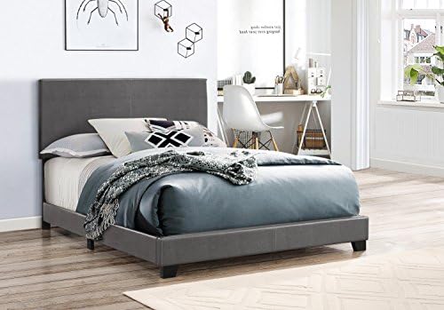 Crown Mark Erin Upholstered Bed, Full, Grey