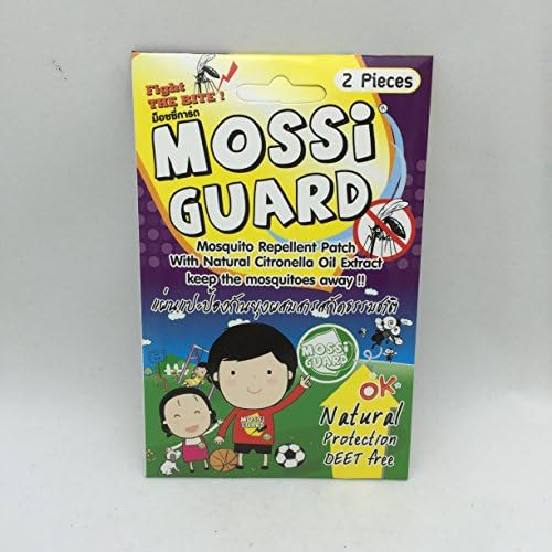 Mossi Guard:Anti-Mosquito Repellent Patch x 2Pieces:With natural Citronella Oil Extract.(DEET Free)